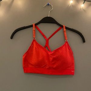 Victoria Secrets Red Sparkle Sports Bra